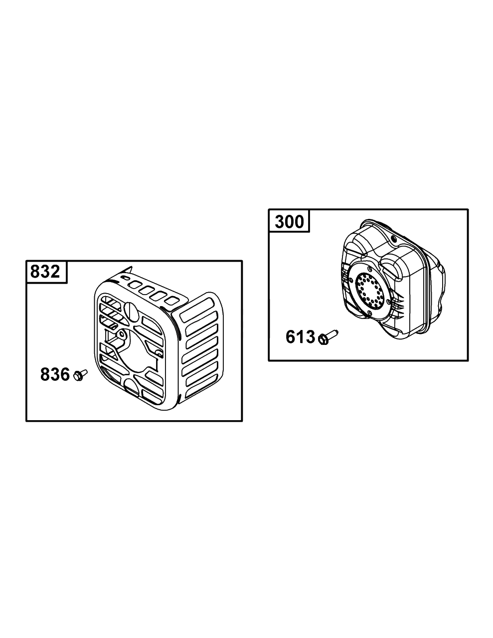 Exhaust Group Diagram and Parts List for 8P502-0089-H5  Briggs and Stratton Engine
